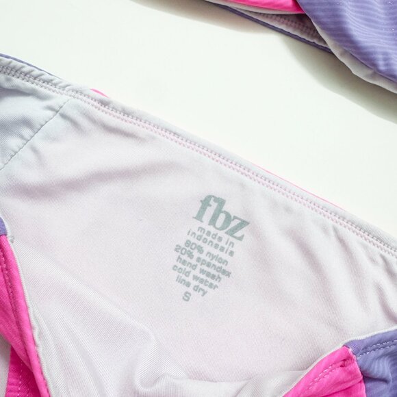 FBZ Flowers By Zoe Bikini Knotted Color Block Size S Girls - Picture 3 of 3